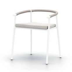 Fourhands New Outdoor Chord Outdoor Dining Chair-White/Stone