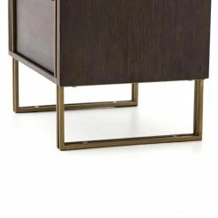 Fourhands Samara Nightstand-Rubbed Black Veneer New Arrivals