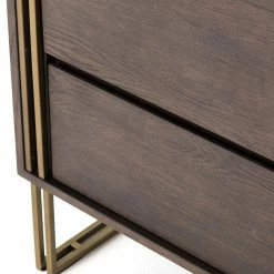Fourhands Samara Nightstand-Rubbed Black Veneer New Arrivals