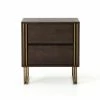Fourhands Samara Nightstand-Rubbed Black Veneer New Arrivals