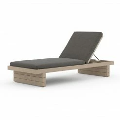 Fourhands Leroy Outdoor Chaise - Washed Brown New Outdoor