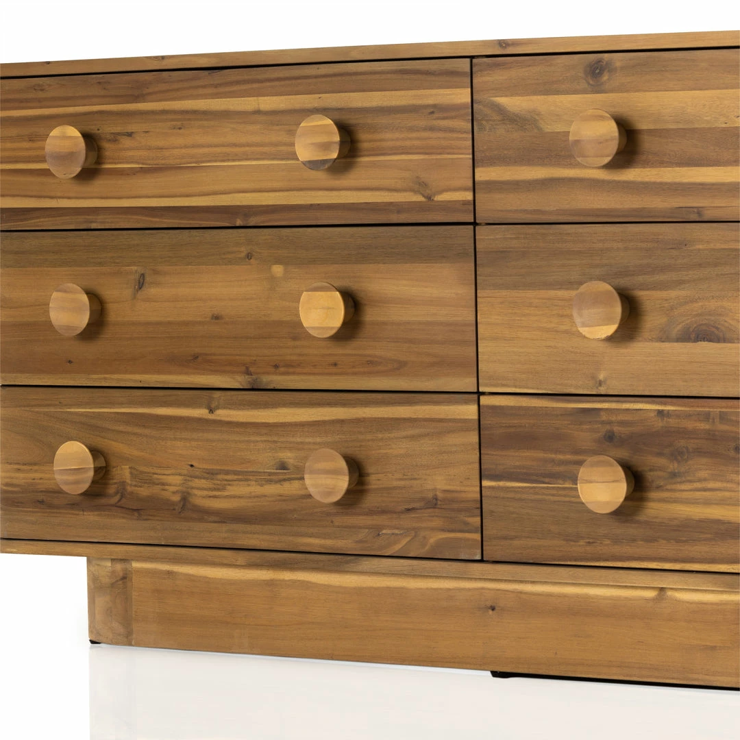 Four Hands Mallory 6 Drawer Dresser-Light Acacia In Stock