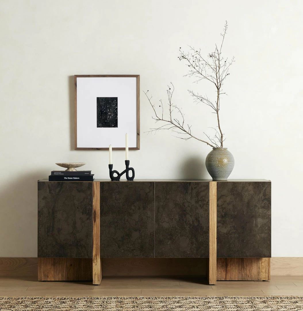 Fourhands Bingham Sideboard-Rustic Oak Veneer