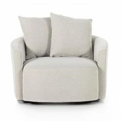 Fourhands Chloe Swivel Chair-Delta Bisque