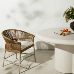 Fourhands Irving Outdoor Dining Armchair-Sand New Outdoor