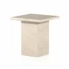 Fourhands Best Sellers Arum End Table-Cream Marble