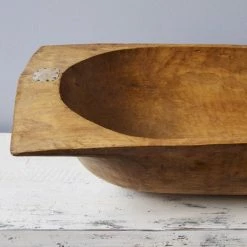 ETU HOME New Kitchen Antique Oval Dough Bowl