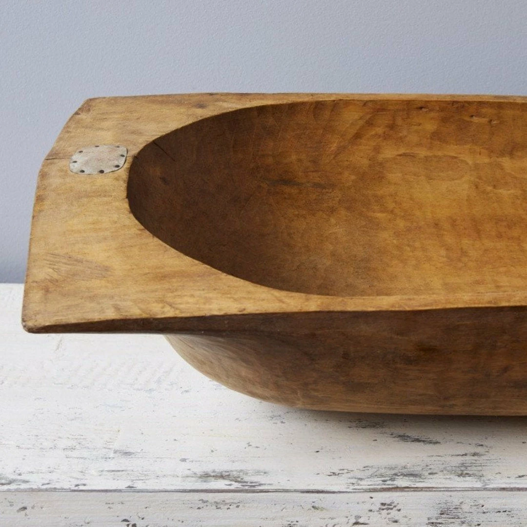 ETU HOME New Kitchen Antique Oval Dough Bowl