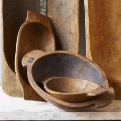 ETU HOME New Kitchen Antique Oval Dough Bowl