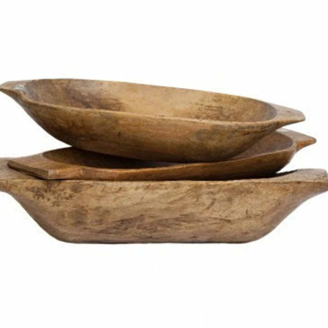 ETU HOME New Kitchen Antique Oval Dough Bowl