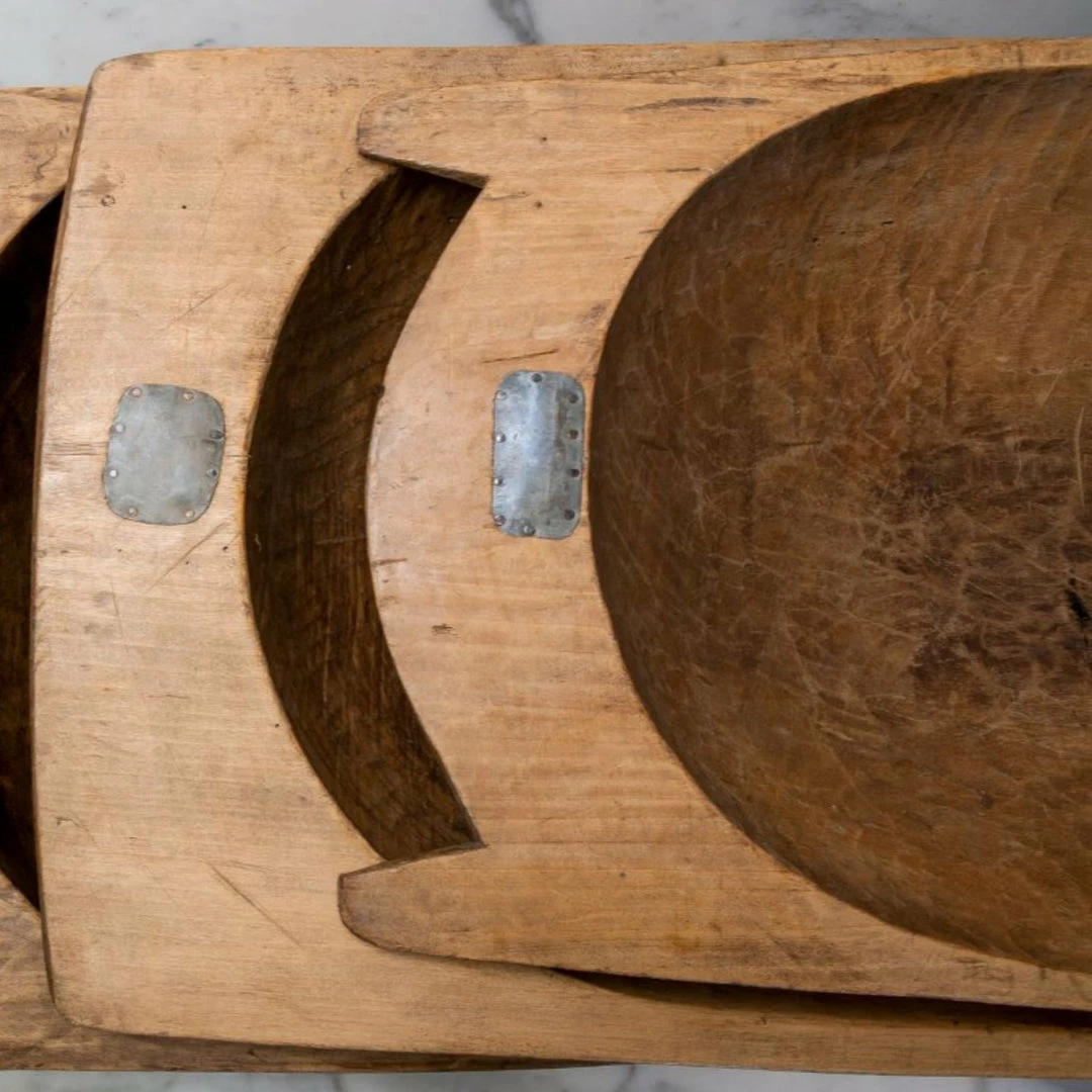 ETU HOME New Kitchen Antique Oval Dough Bowl