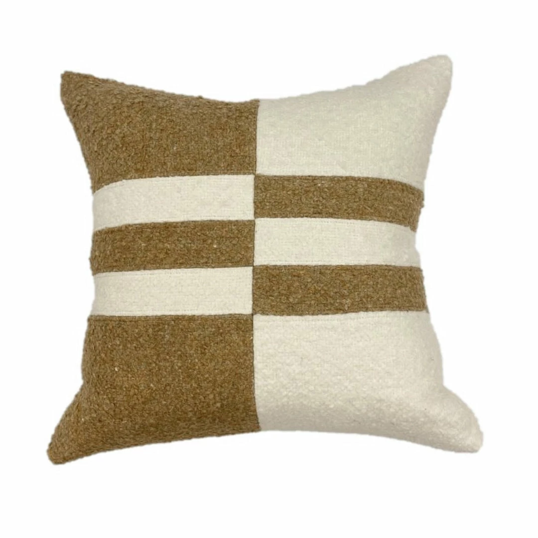V Rugs & Home Berber Pillow Golden And Oyster Best Sellers