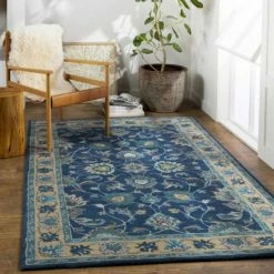 Surya Best Sellers Caesar Rug - Teal/Navy