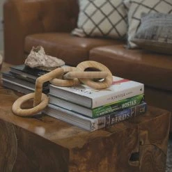 CREATIVE CO OP Best Sellers Carved Sandstone Chain