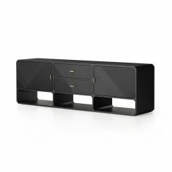 Fourhands Best Sellers Caspian Media Console-Black Ash