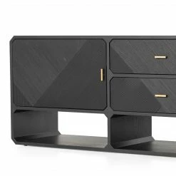 Fourhands Best Sellers Caspian Media Console-Black Ash