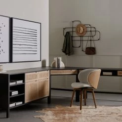 Fourhands Clarita Desk System W/ Filing Credenza