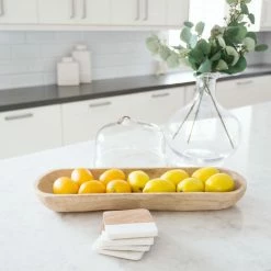 CREATIVE CO OP Delta Wood Bowl