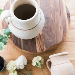 ETU HOME New Home Decor Found Unglazed Jug