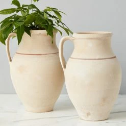 ETU HOME New Home Decor Found Unglazed Jug