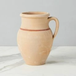 ETU HOME New Home Decor Found Unglazed Jug
