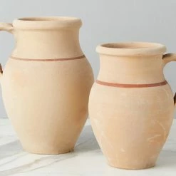 ETU HOME New Home Decor Found Unglazed Jug