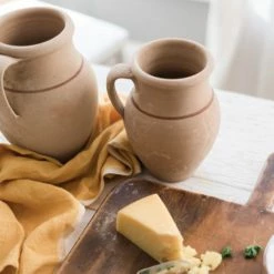 ETU HOME New Home Decor Found Unglazed Jug