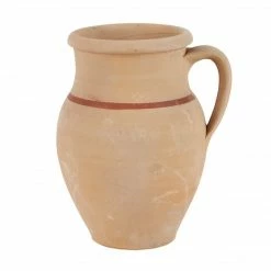 ETU HOME New Home Decor Found Unglazed Jug