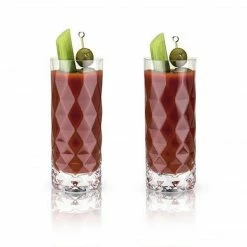 True Brands New Kitchen Garnet Highball Glasses