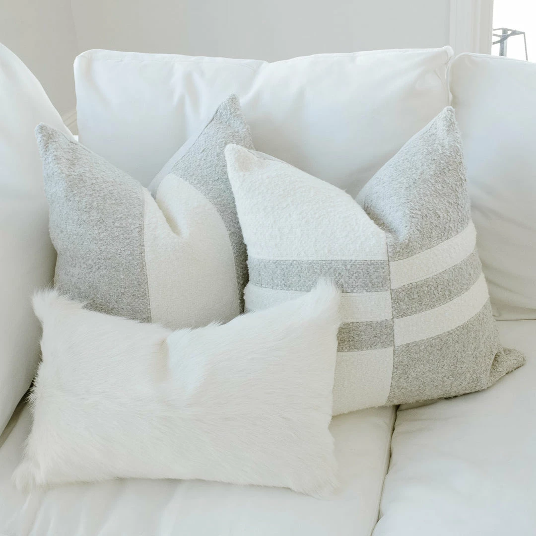 INTERLUDE HOME Goat Skin Bolster Pillow