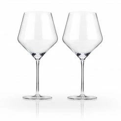 True Brands Jolie Burgundy Glasses