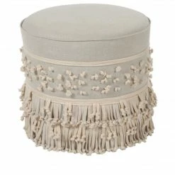 V Rugs & Home Knotty Linen Pouf Best Sellers