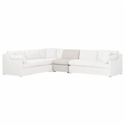 Essentials For Living Best Of Living Room Lena Modular Slope Arm Slipcover 1-Seat Armless Chair
