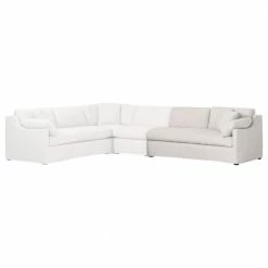 Essentials For Living Best Of Living Room Lena Modular Slope Arm Slipcover 2-Seat Right Arm Sofa