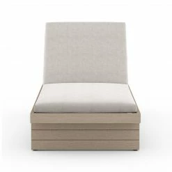 Fourhands Leroy Outdoor Chaise - Washed Brown New Outdoor