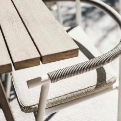 Fourhands New Outdoor Chord Outdoor Dining Chair-White/Stone