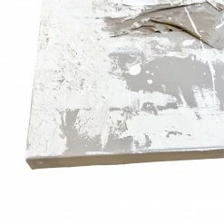 Ashley Craig Mixed Media Original Art - Nude + White With Paint Splatter