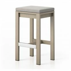 Fourhands Monterey Outdoor Bar & Counter Stool, Washed Brown New Outdoor