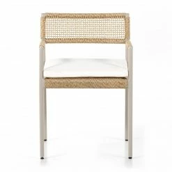 Fourhands Niles Outdoor Dining Armchair-Faux Hyaci New Outdoor
