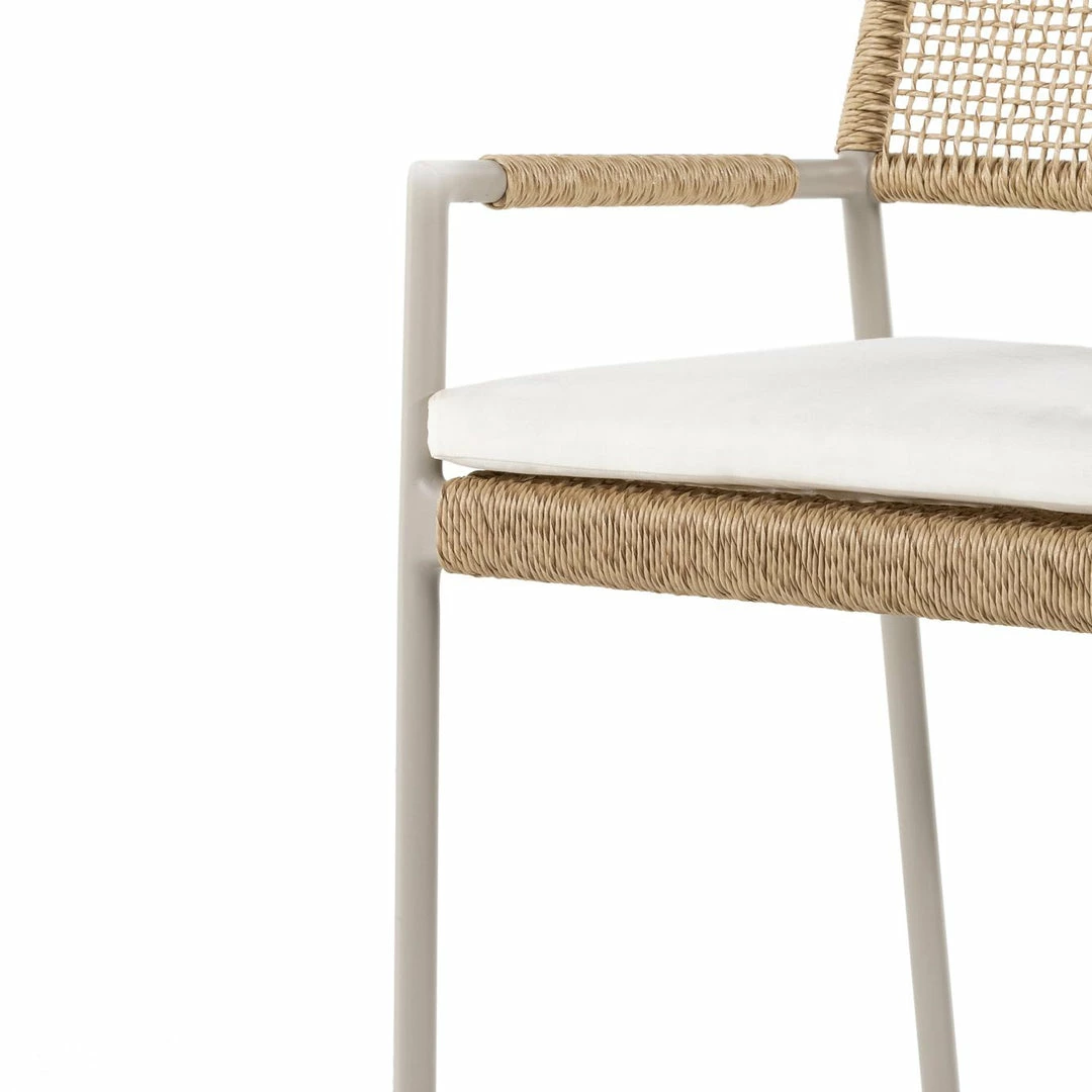 Fourhands Niles Outdoor Dining Armchair-Faux Hyaci New Outdoor