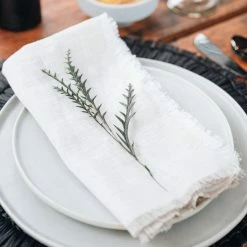 Kashul International Nude Fringe Napkin