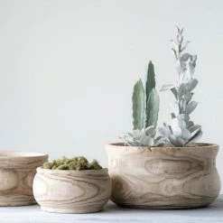 CREATIVE CO OP Paulownia Wood Bowl Best Sellers