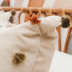 Surya Rainbow Pom Pom Pillow Best Sellers