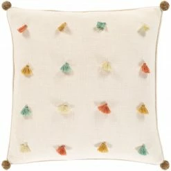 Surya Rainbow Pom Pom Pillow Best Sellers