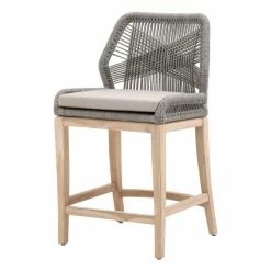 Essentials For Living New Outdoor Rope Me In Outdoor Bar + Counter Stool