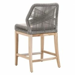 Essentials For Living New Outdoor Rope Me In Outdoor Bar + Counter Stool