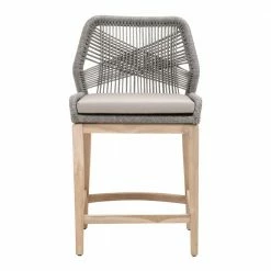 Essentials For Living New Outdoor Rope Me In Outdoor Bar + Counter Stool