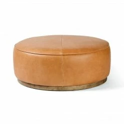 Fourhands Sinclair Large Round Ottoman Best Sellers