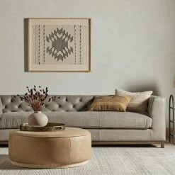 Fourhands Sinclair Large Round Ottoman Best Sellers