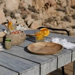 BIDK HOME New Kitchen Teakwood Plates